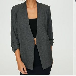 Aritzia Power Check Blazer plaid